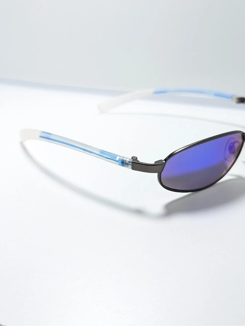 Speedo Retro Blue Mirrored UV Classic Blue Oval Men's Fashion Sunglasses